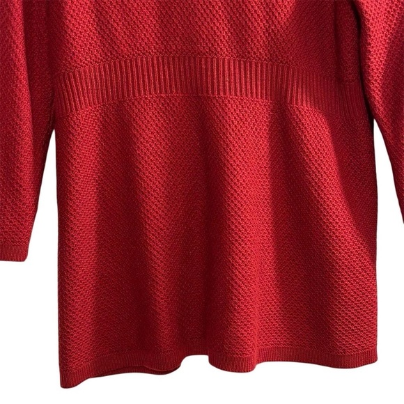 Ann Taylor Women's XL Red Long Sleeve Cardigan Sweater Longline Duster Layering - Picture 5 of 11